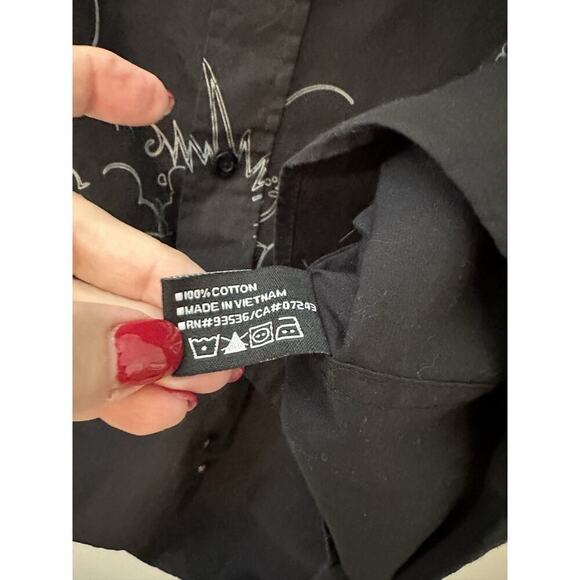Eckō Unltd. Black Button Down Men’s Short Sleeve Graphic Shirt Size L - Picture 8 of 10